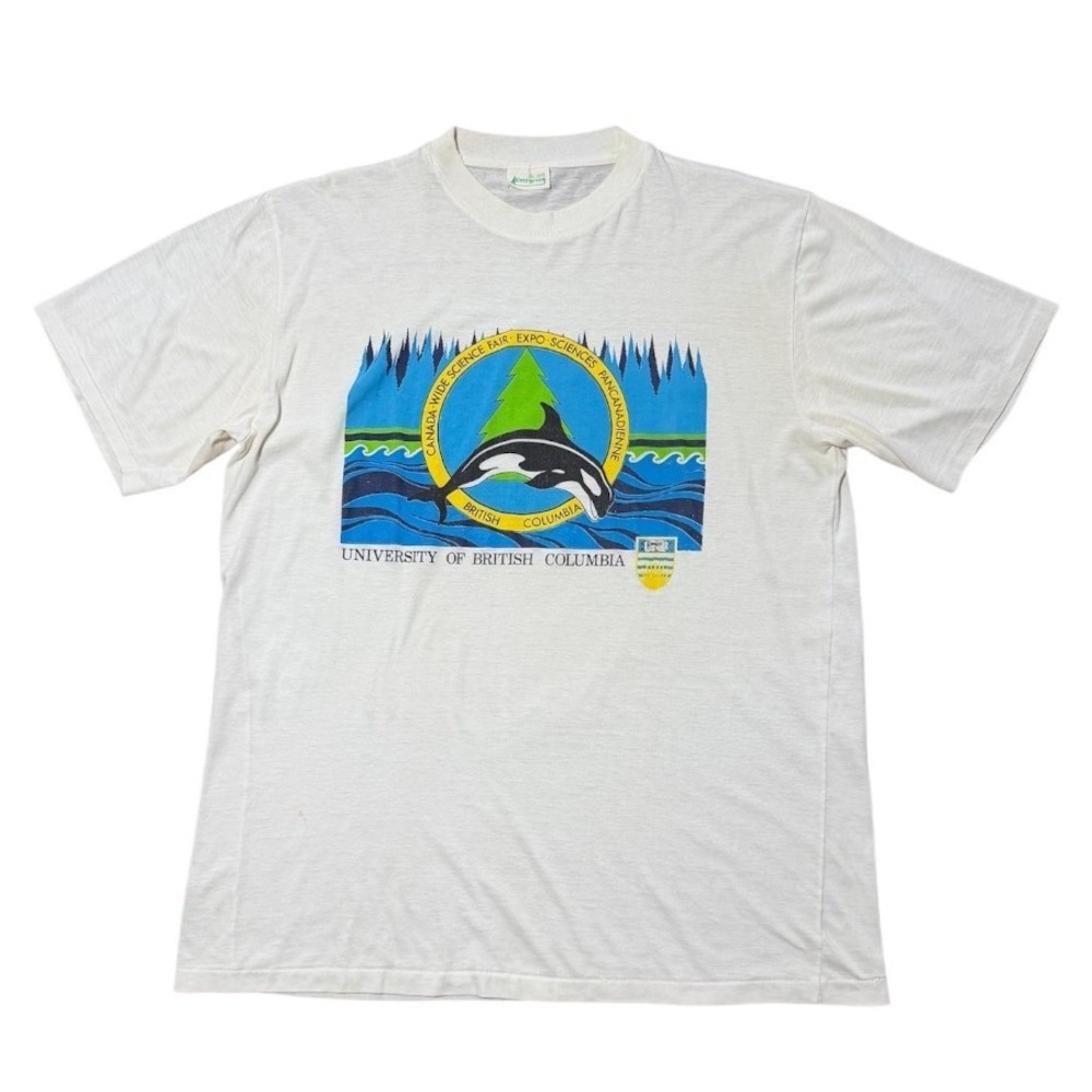 Vintage 90s University British Columbia UBC Vancouver Science Fair Orca T-Shirt